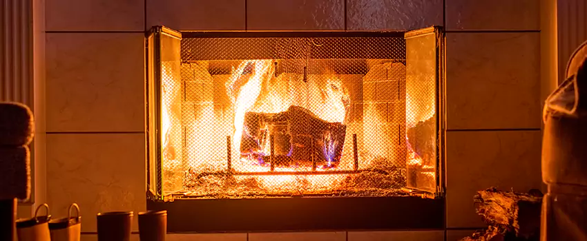 Mendota Hearth Landscape Fireplace Installation in Coram, New York