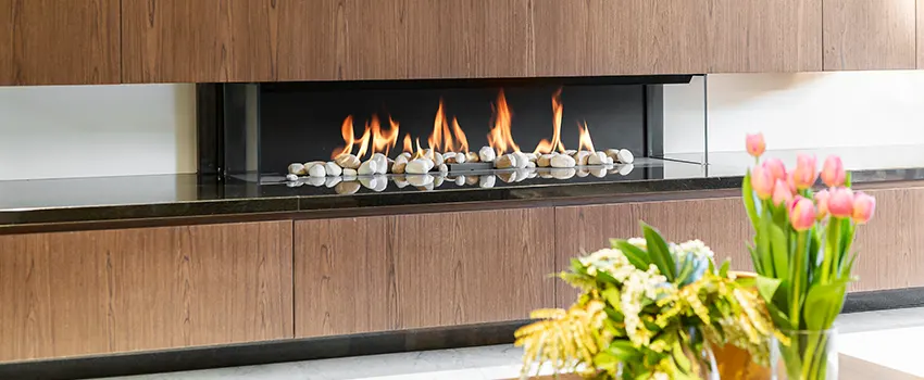 Double-height Fireplace Design Refurbishment in Coram, New York